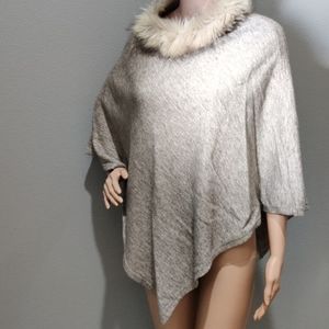 Crosstree Lane faux fur poncho